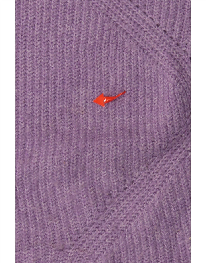 Suéter feminino MARKS & SPENCER com gola redonda Reino Unido 16 grande roxo