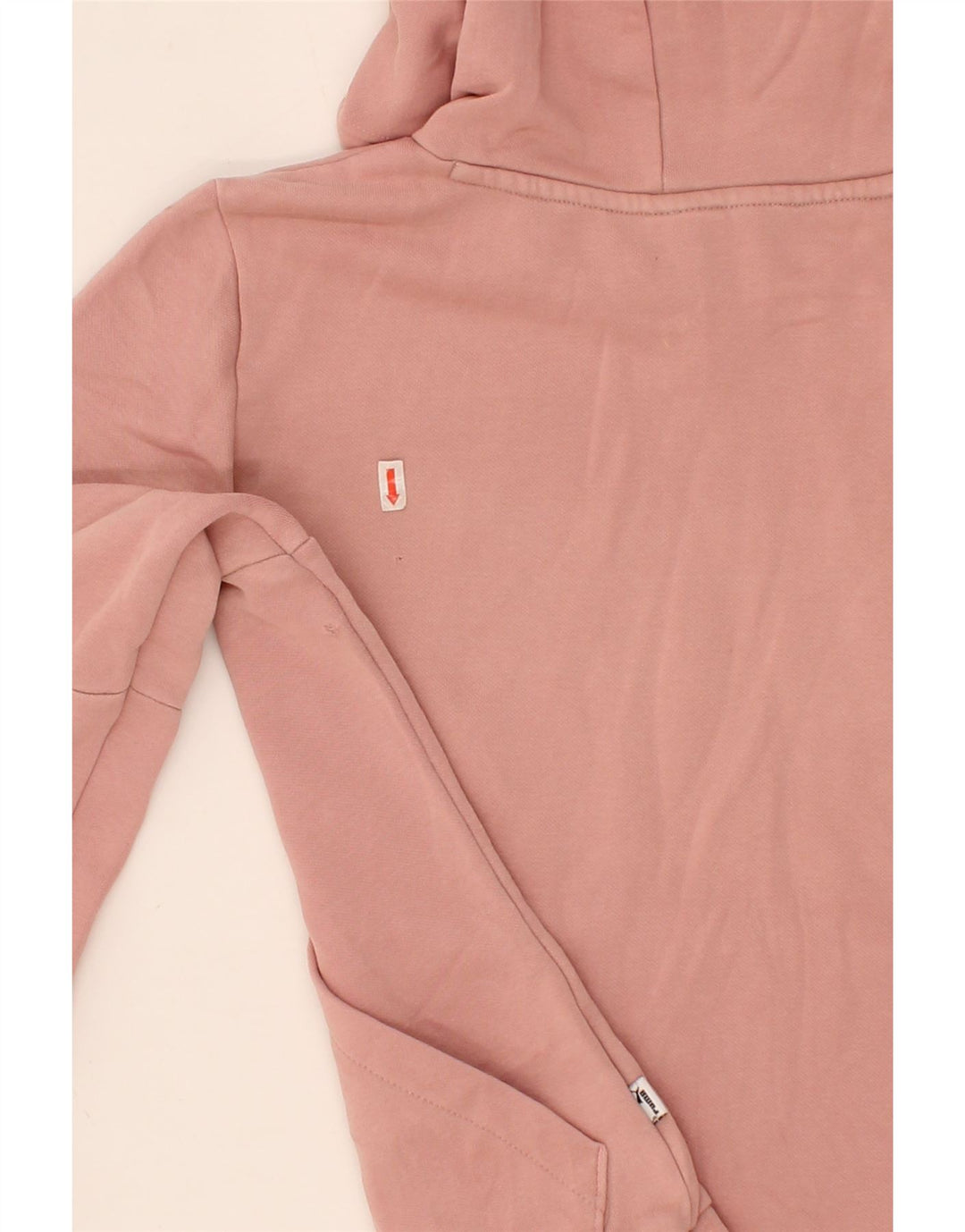 PUMA Womens Graphic Hoodie Jumper UK 6 XS Pink Cotton Vintage Puma and Second-Hand Puma from Messina Hembry 