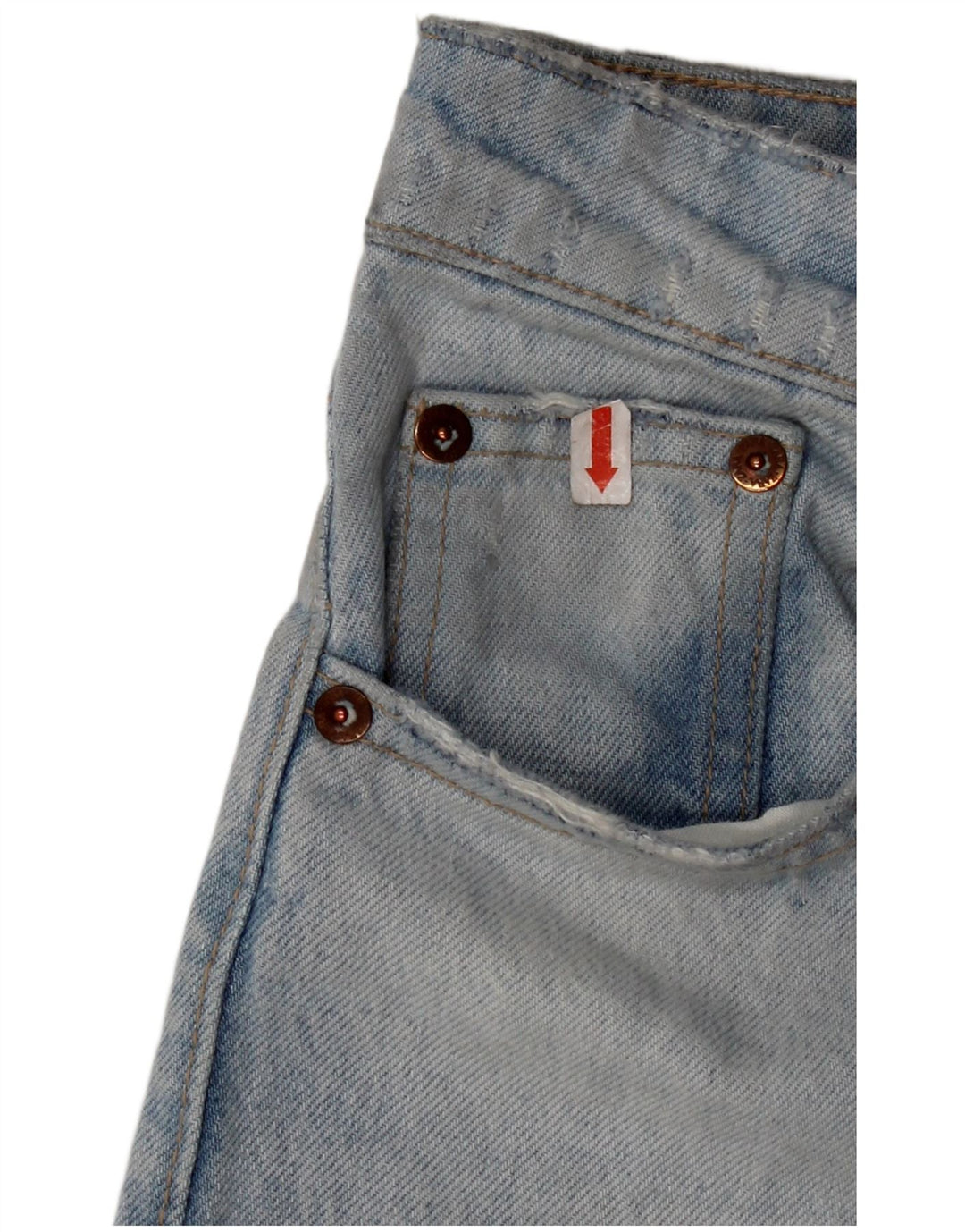 ZARA Jeans retos femininos EU 34 2XS W24 L26 azul algodão