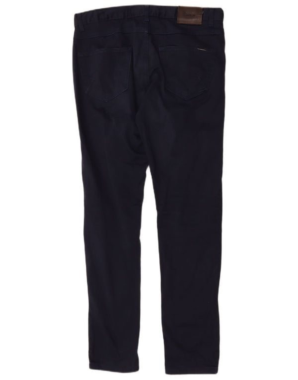 Zara Calça masculina skinny casual UE 42 grande W32 L30 azul marinho