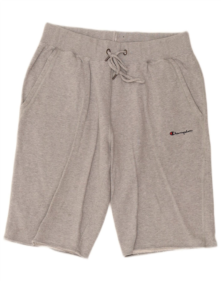 Shorts esportivos masculinos Champion grande algodão manchado cinza