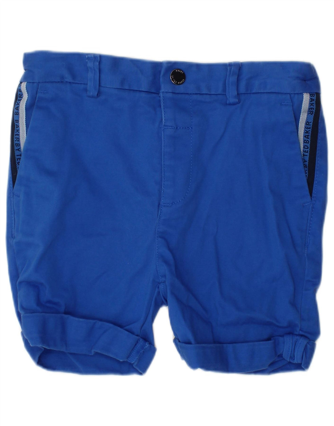TED BAKER Boys Graphic Chino Shorts 2-3 anos W22 algodão azul