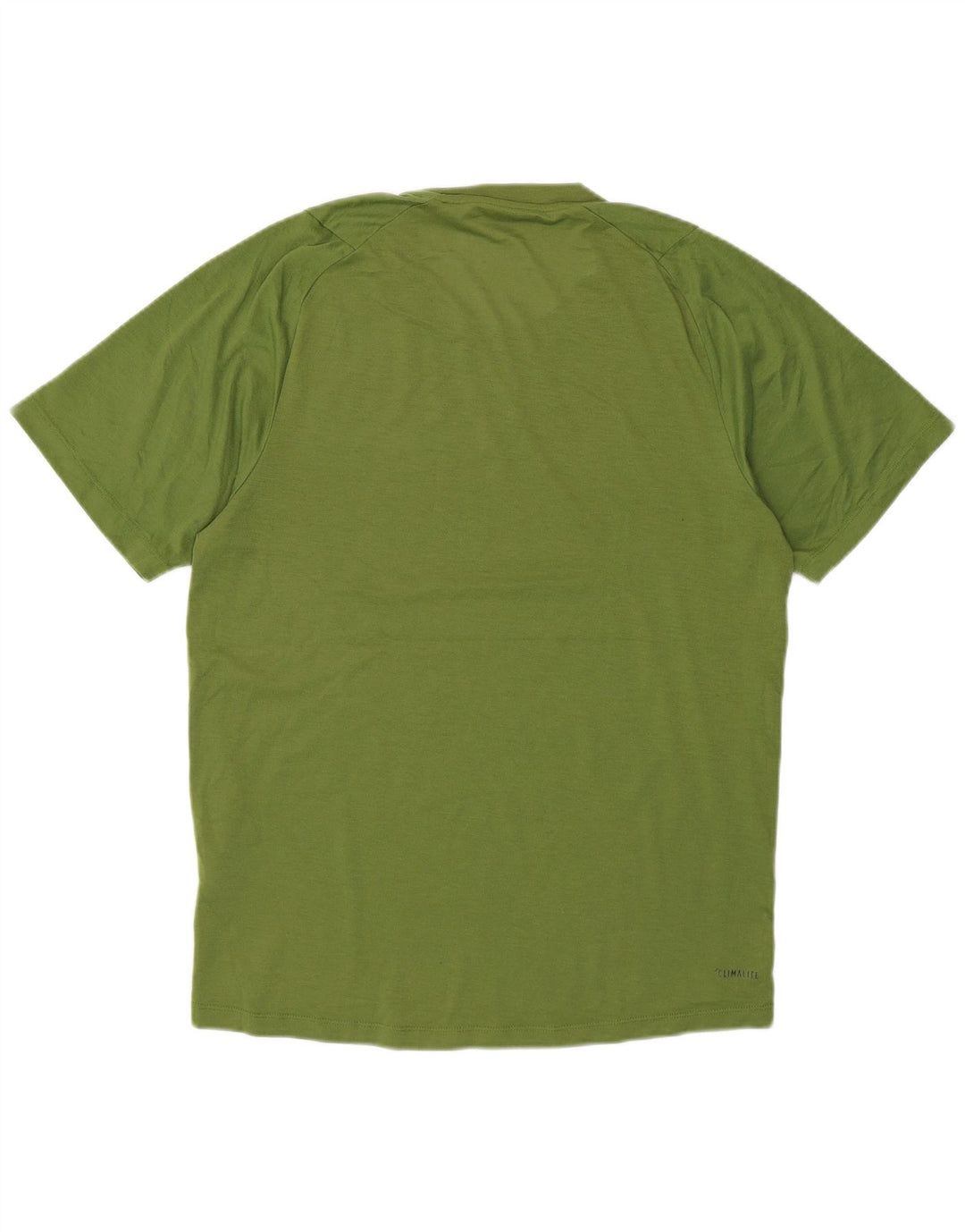 Adidas Mens Climalite Camiseta Top Pequeno Algodão Verde