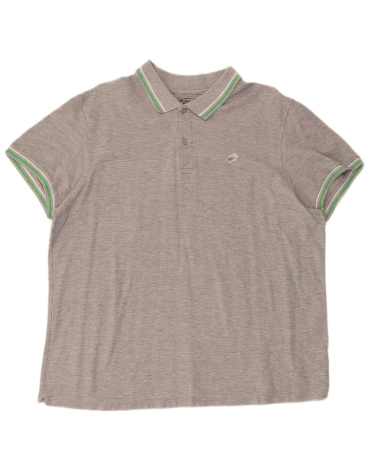Camisa polo masculina Lotto 2XL algodão cinza