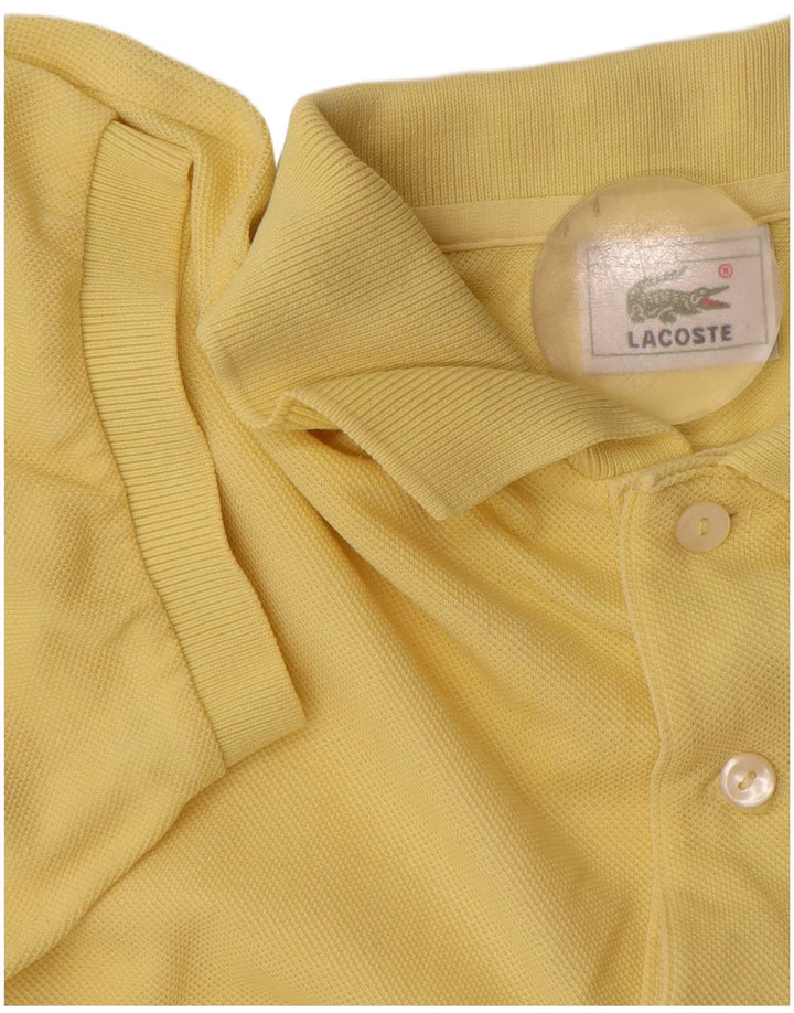 Camisa polo masculina Lacoste tamanho 3 pequeno algodão amarelo