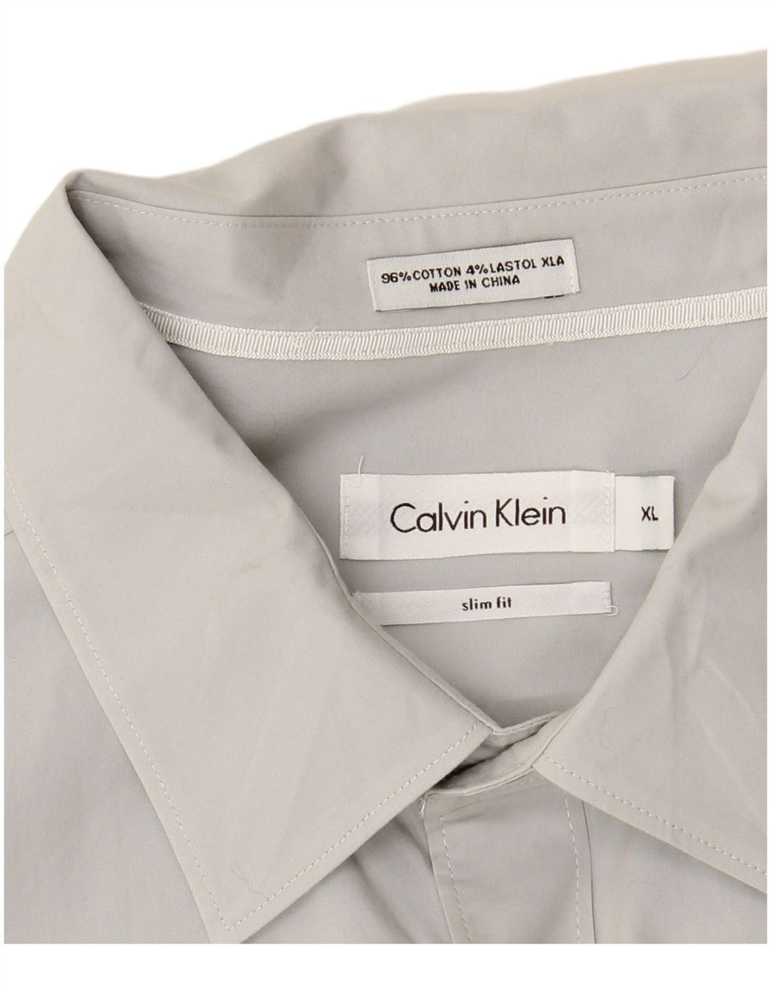 Camisa masculina CALVIN KLEIN Slim Fit XL algodão cinza
