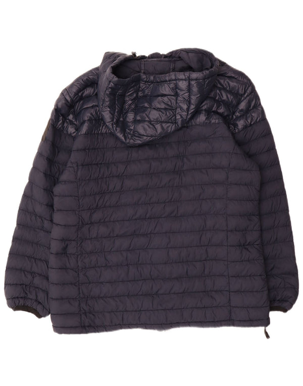 Casaco acolchoado com capuz feminino North Sails UK 18 XL azul marinho poliamida