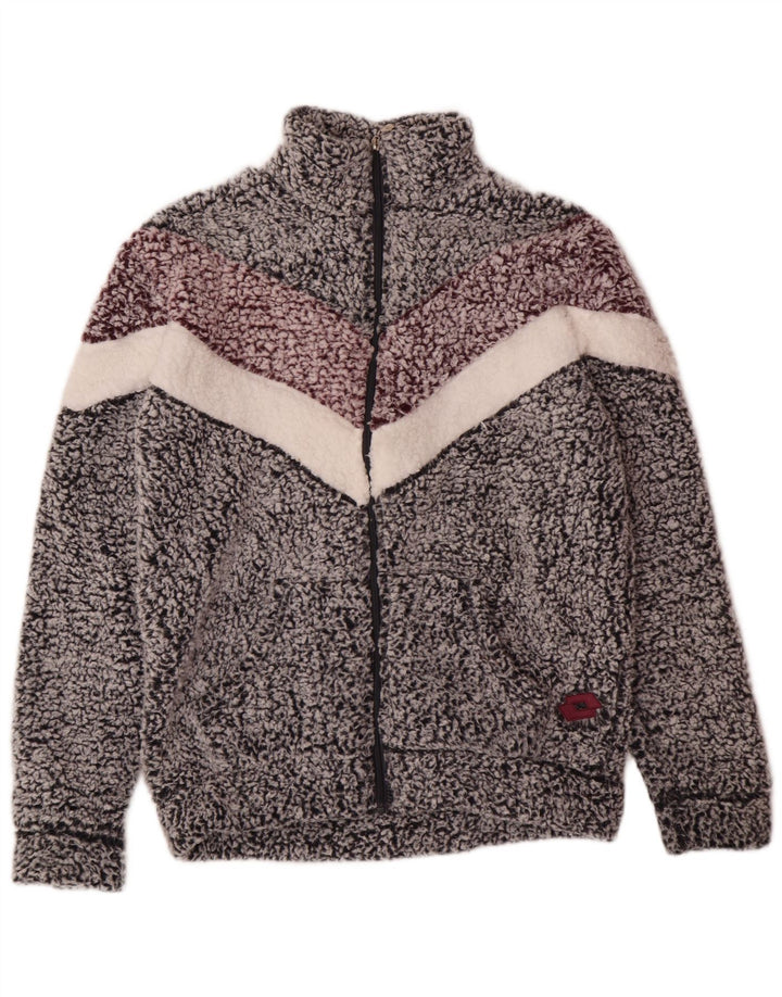 Jaqueta de lã feminina Lotto UK 18 XL cinza colorblock poliéster