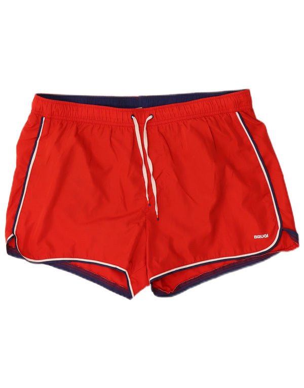 Shorts de natação feminino BRUGI UK 18 XL poliéster vermelho