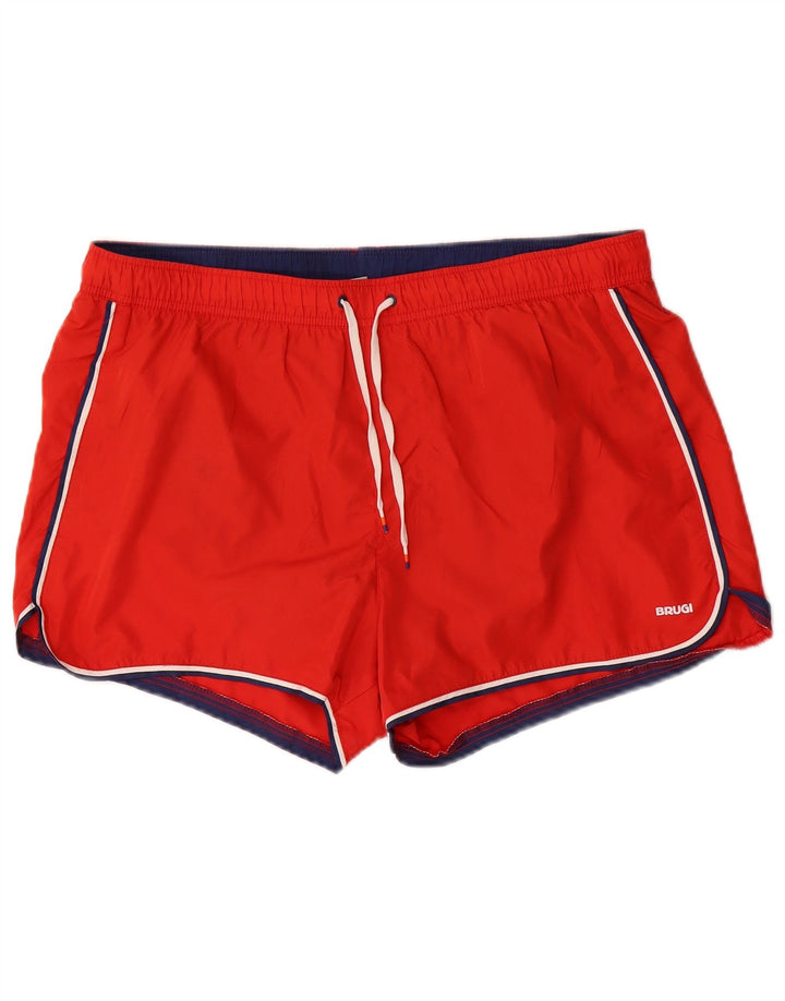 Shorts de natação feminino BRUGI UK 18 XL poliéster vermelho