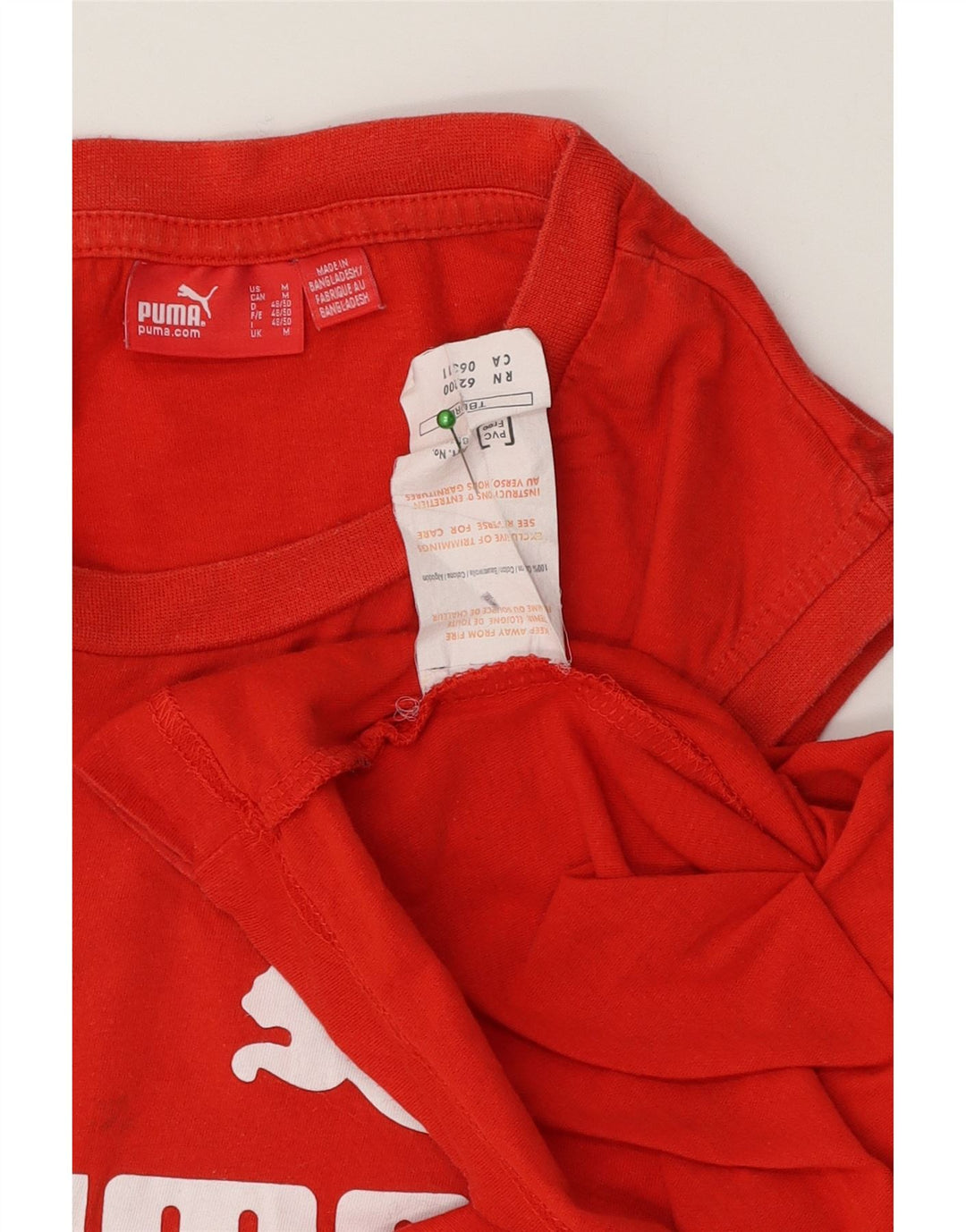 Puma Mens Graphic Vest Top Médio Algodão Vermelho