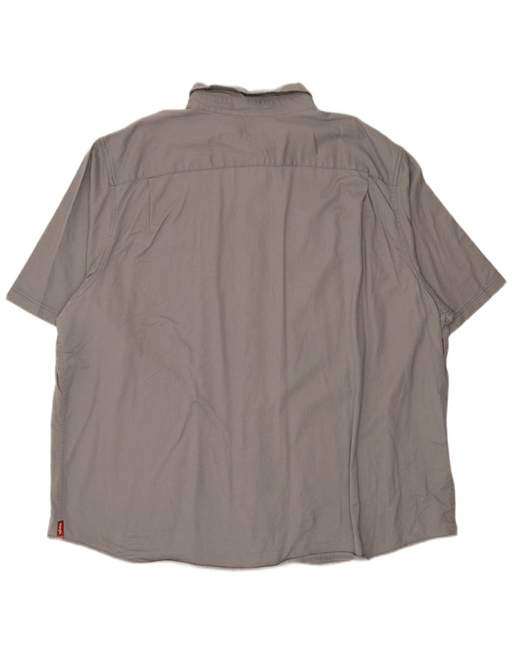 Camisa Wrangler masculina de manga curta 3XL algodão cinza