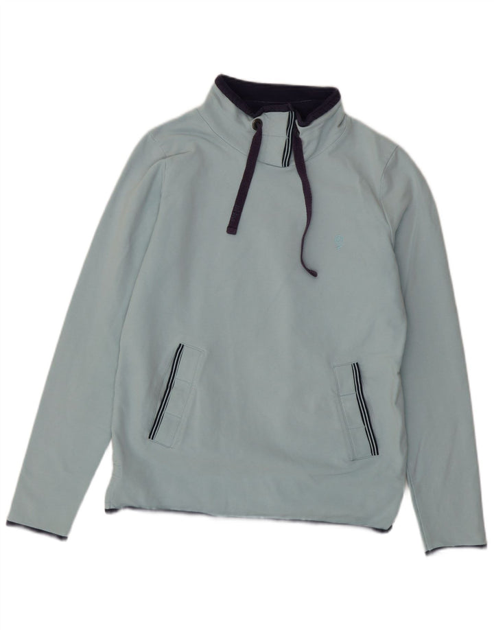 Suéter feminino FAT FACE UK 16 grande algodão azul