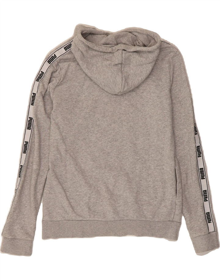 PUMA Womens Graphic Hoodie Jumper UK 14 Medium Grey Vintage Puma and Second-Hand Puma from Messina Hembry 