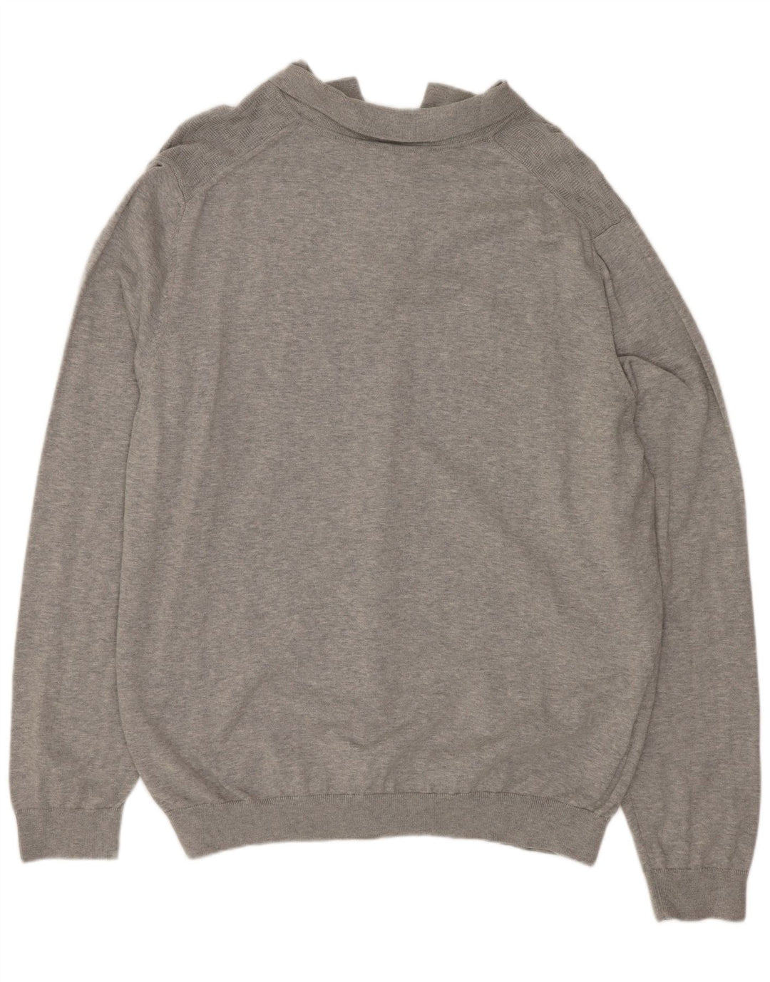 Suéter masculino Marks & Spencer com gola polo XL algodão cinza