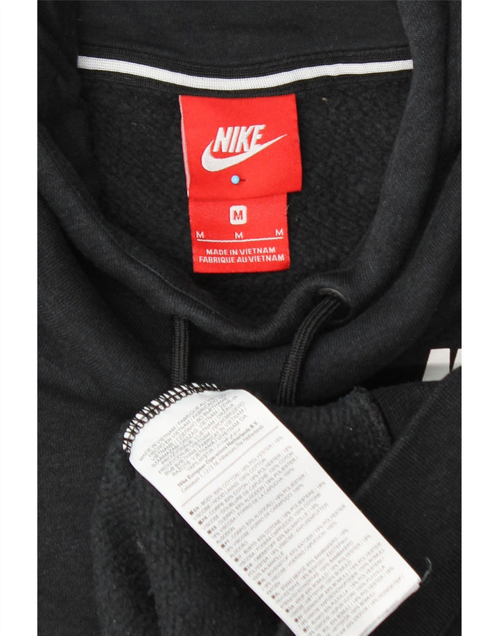 NIKE Mens Graphic Hoodie Jumper Médio Algodão Preto