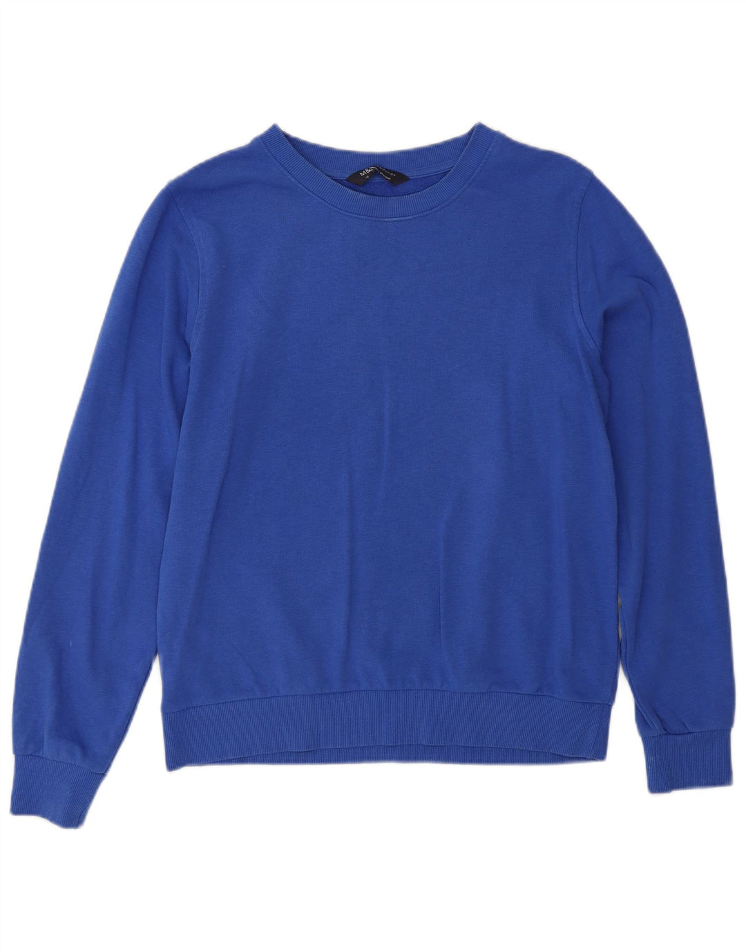 Suéter feminino Marks & Spencer de grandes dimensões Reino Unido 10 algodão azul pequeno