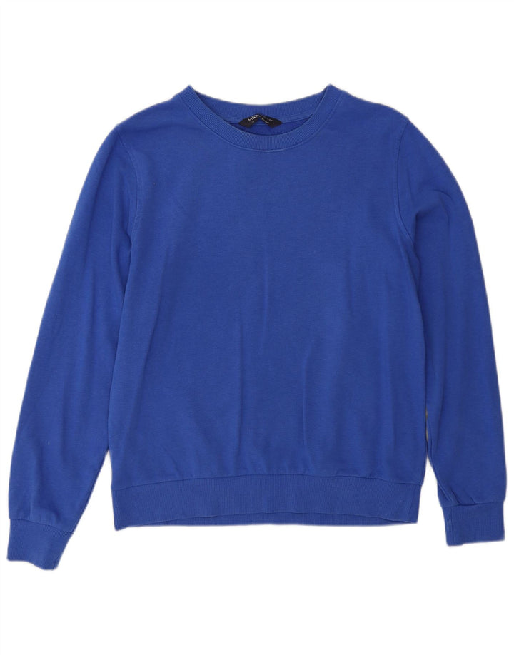 Suéter feminino Marks & Spencer de grandes dimensões Reino Unido 10 algodão azul pequeno