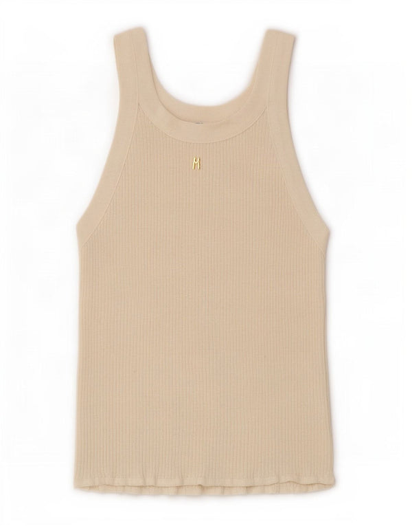 Zara Womens Vest Top UK 8 Pequeno Bege