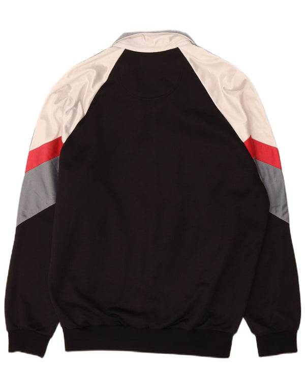 Asics Mens Graphic Tracksuit Top Jaqueta Grande Preto Colourblock Poliéster