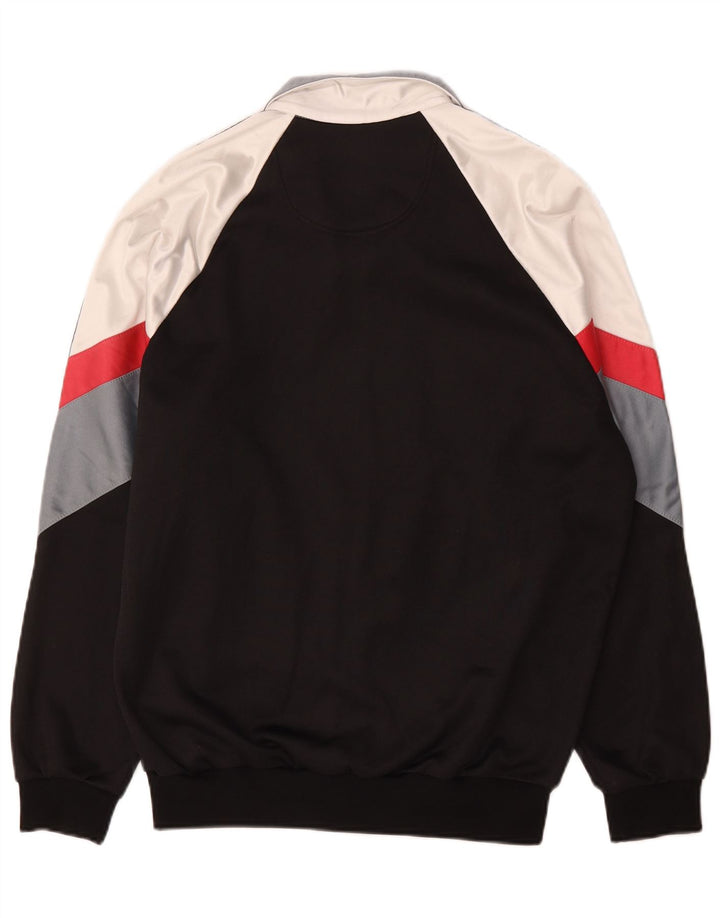 Asics Mens Graphic Tracksuit Top Jaqueta Grande Preto Colourblock Poliéster