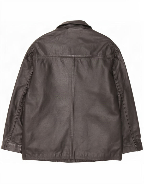 Ironsides Mens Leather Jacket UK 42 XL Black