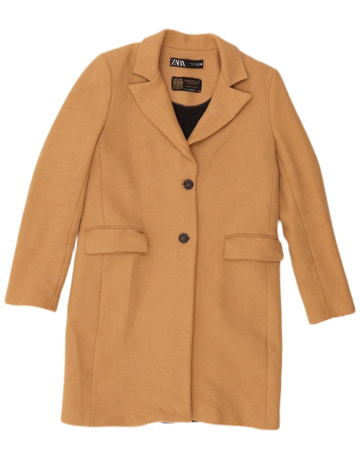 Sobretudo feminino Zara UK 12 marrom médio