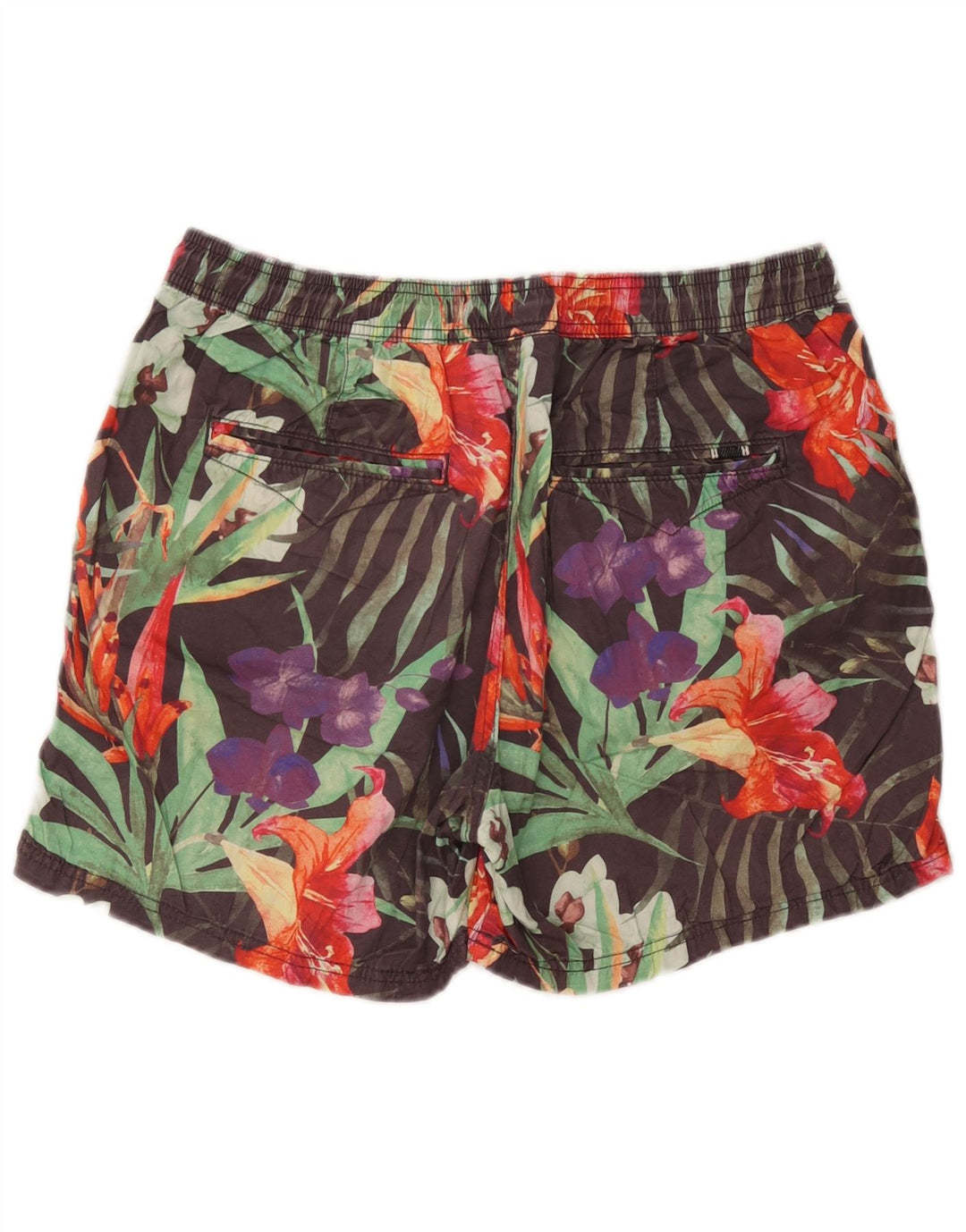 Shorts de natação masculino Jack & Jones grande algodão floral cinza