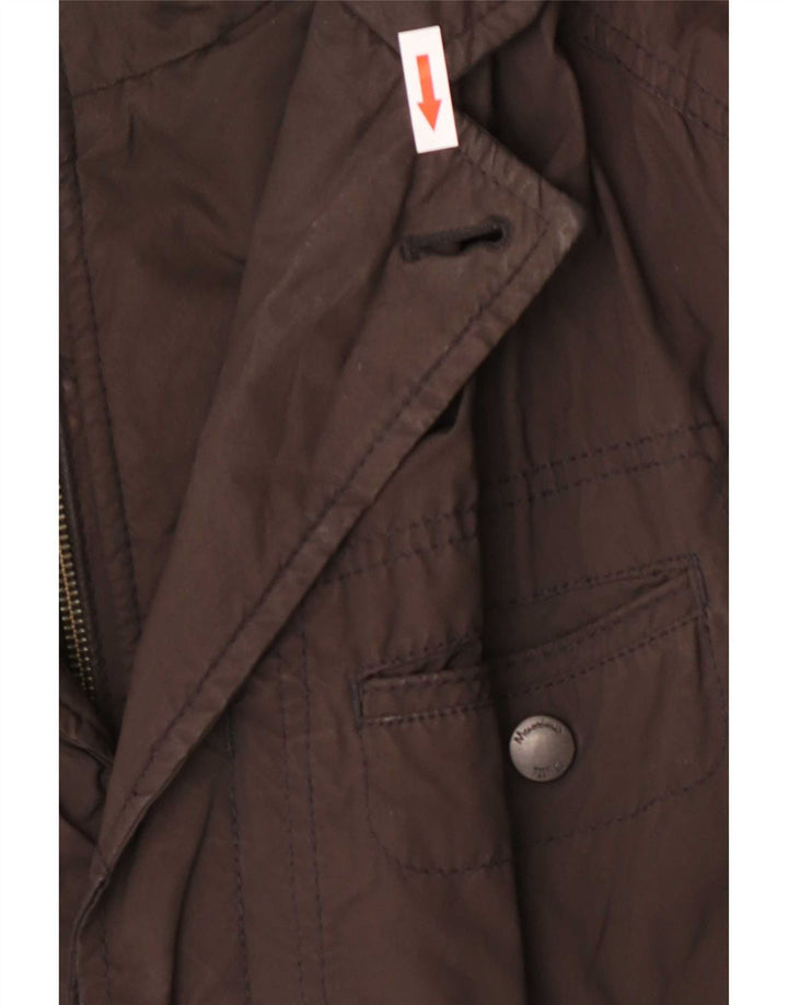 Jaqueta acolchoada masculina Massimo Dutti grande poliéster marrom