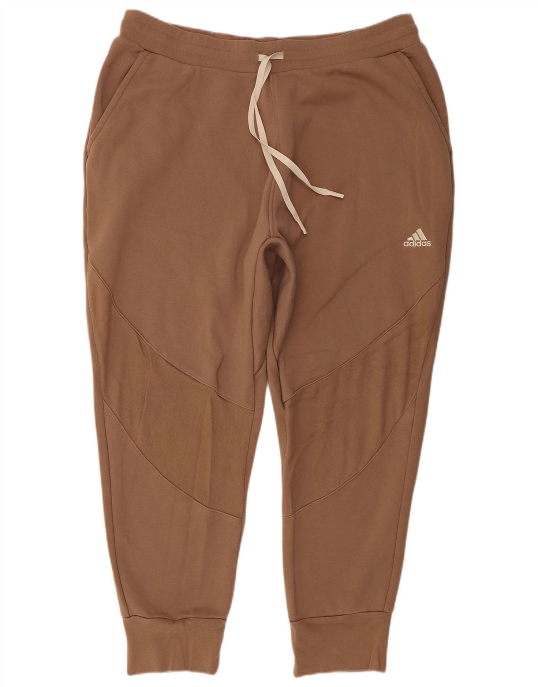 Adidas Mens Treino Calças Joggers 2XL Algodão Marrom