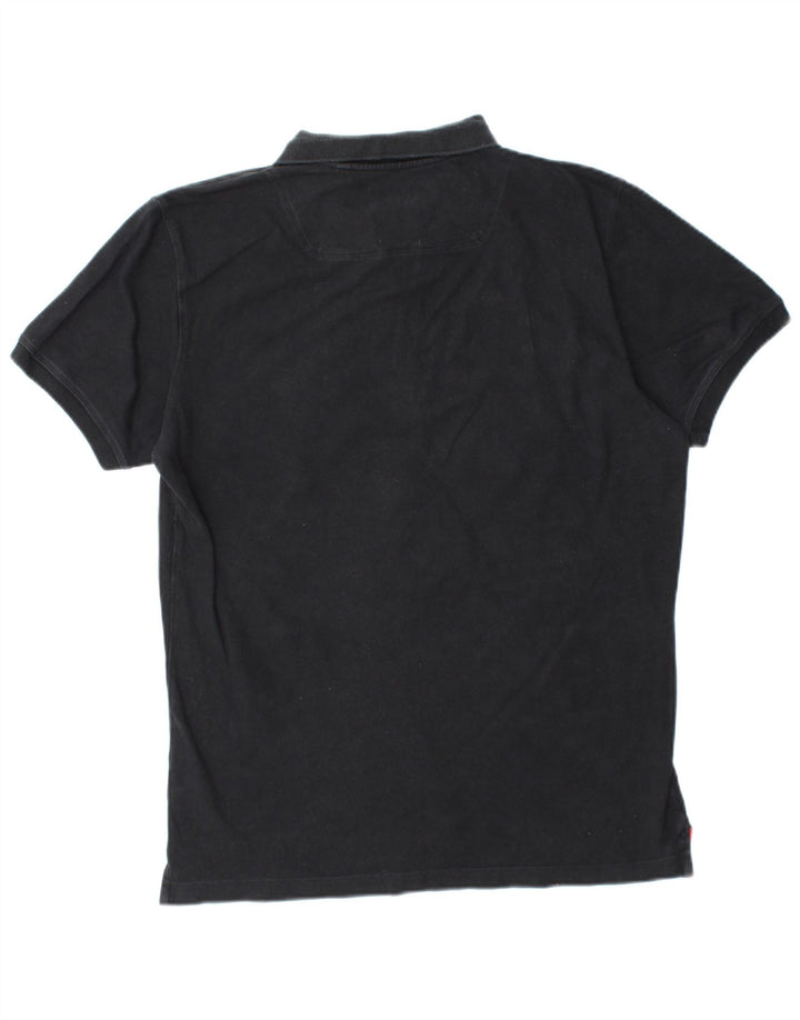 Camisa polo masculina DIESEL grande algodão preto