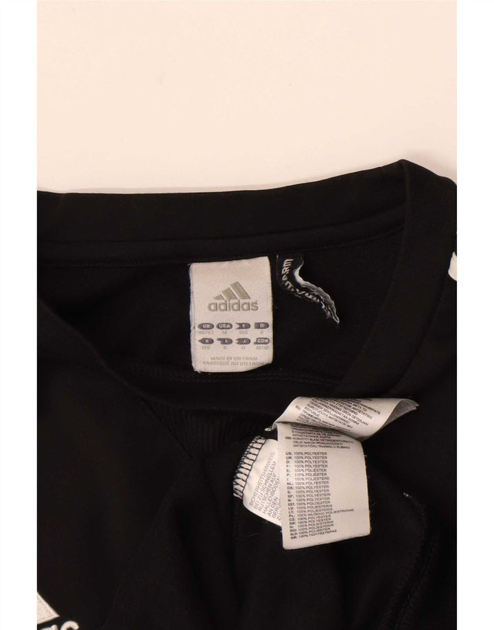 Adidas Mens Climalite Sweatshirt Jumper UK 40/42 Médio Preto Poliéster