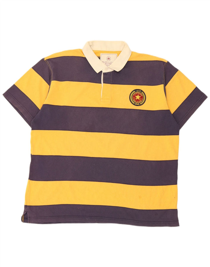 Camisa polo masculina Converse Rugby 3XL listrada azul marinho
