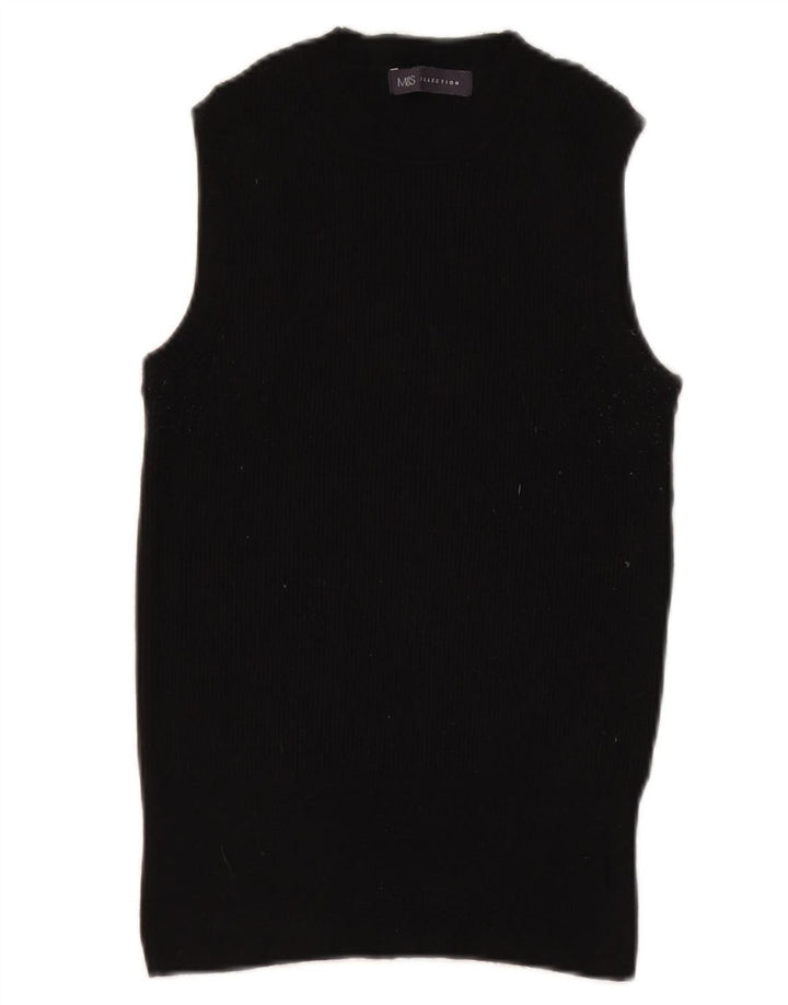 Regata feminina Marks & Spencer com colete UK 14 viscose preta média