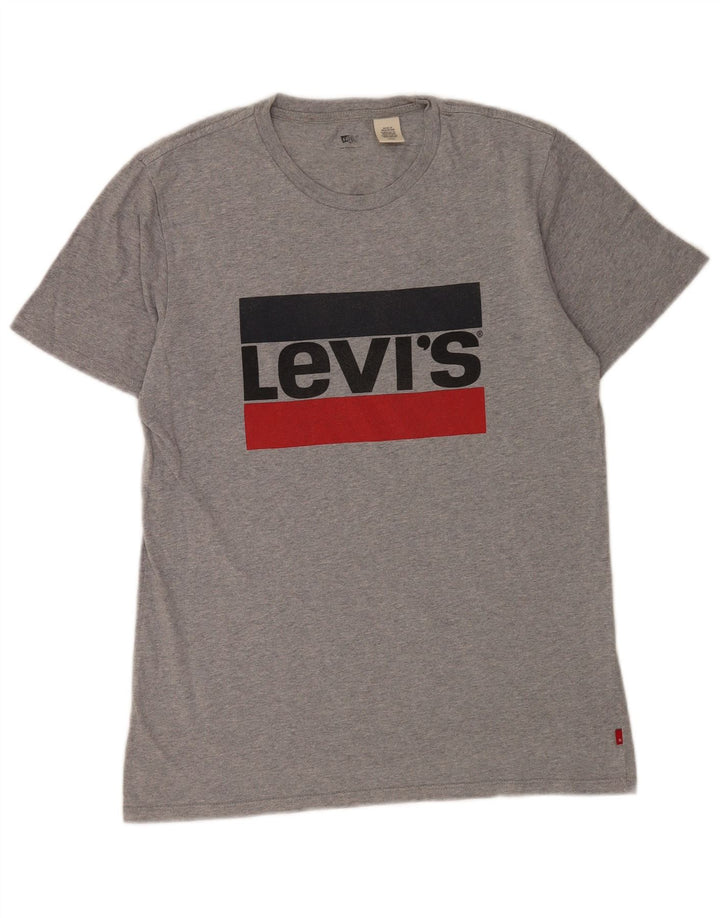 Camiseta gráfica masculina Levi's pequena cinza
