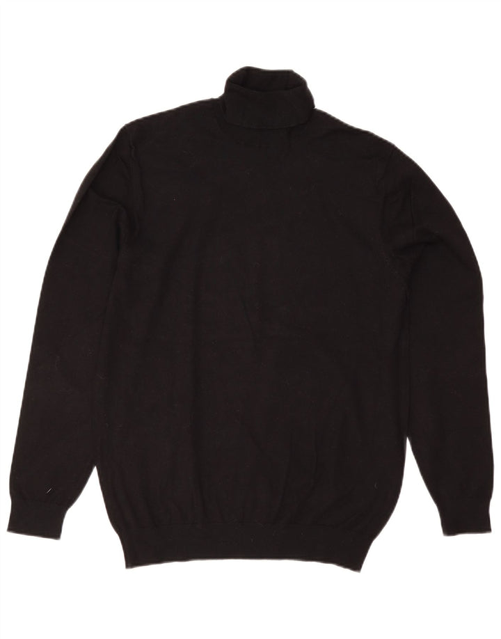 Suéter masculino Zara com gola redonda médio preto