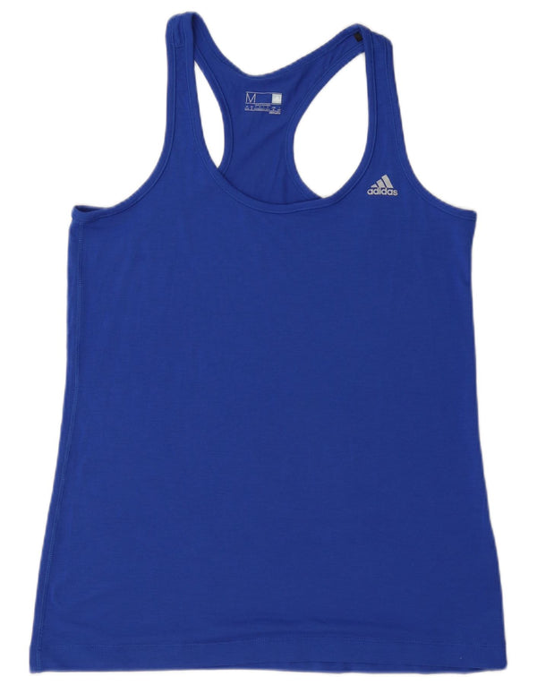 Adidas Womens Climalite Vest Top UK 12/14 Médio Azul