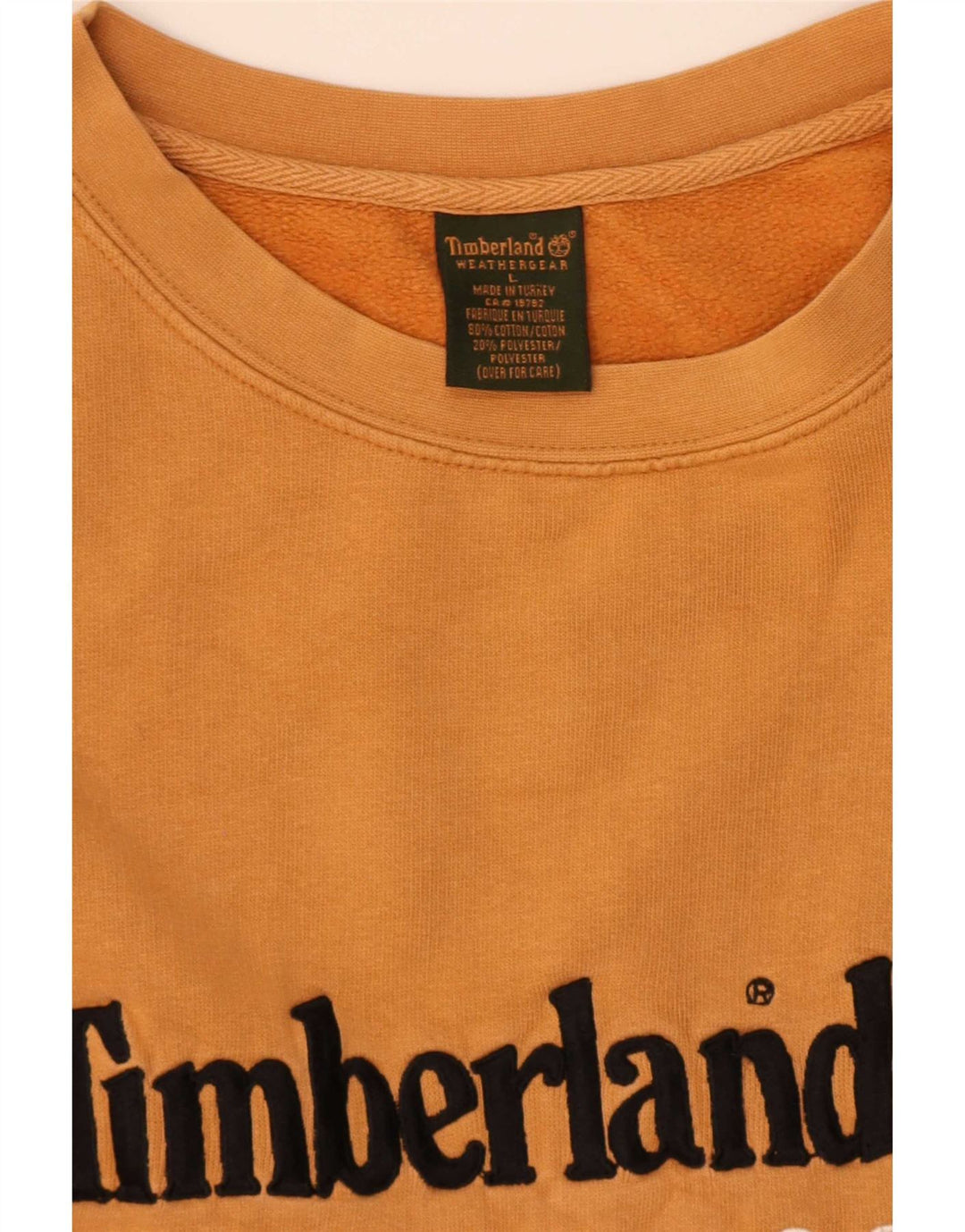Timberland moletom gráfico masculino jumper grande algodão laranja