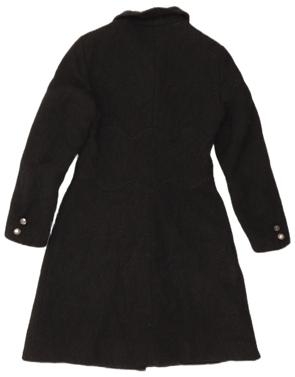 Happening Womens Overcoat IT 44 Medium Black Paisley