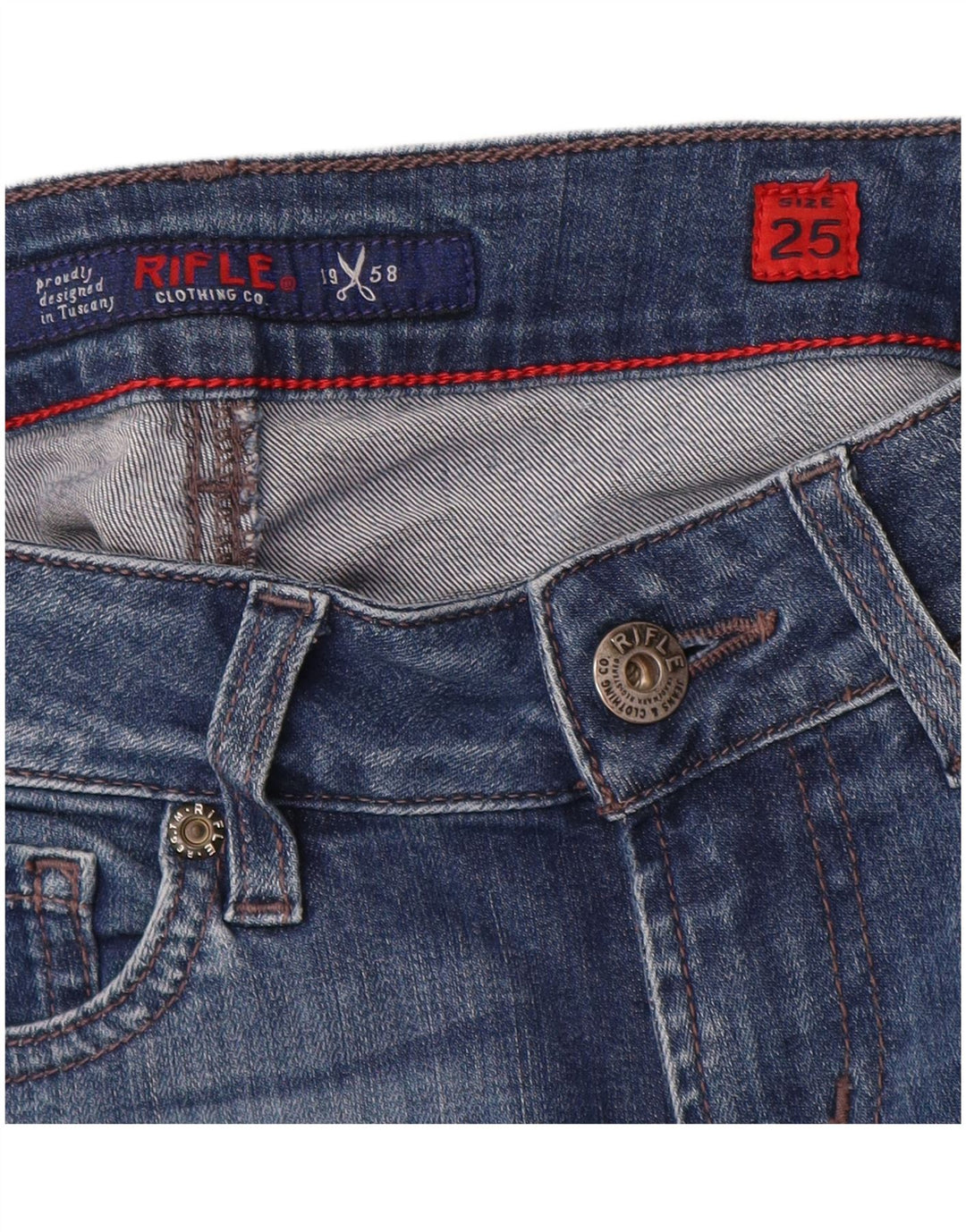 Rifle Jeans Skinny Feminino W25 L28 Azul