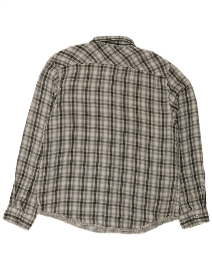 Camisa militar masculina Calvin Klein Jeans XL cinza xadrez algodão