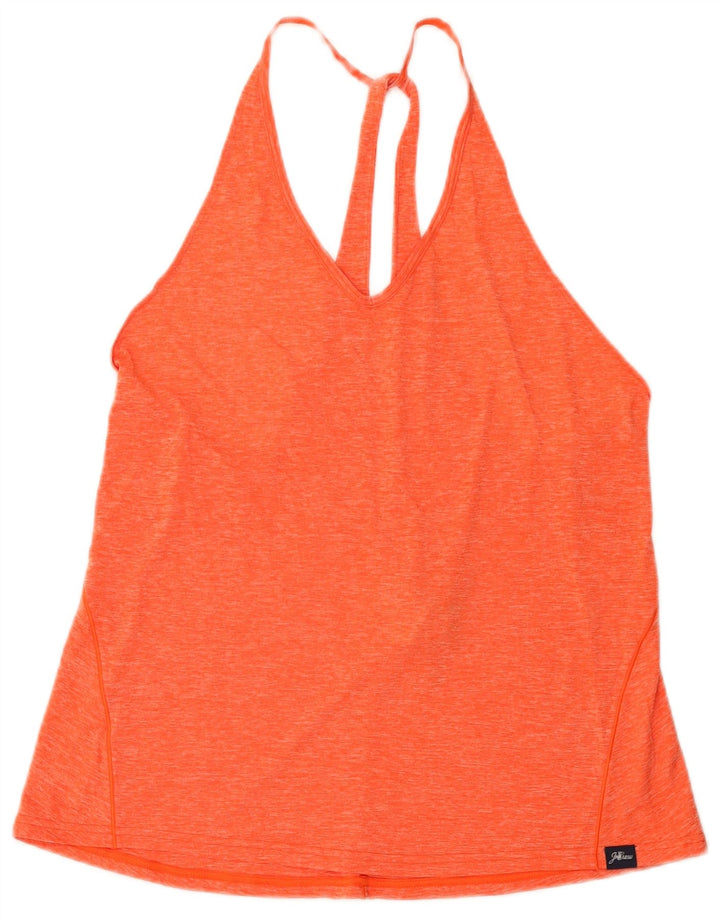 Colete feminino New Balance UK 14 grande poliéster manchado laranja