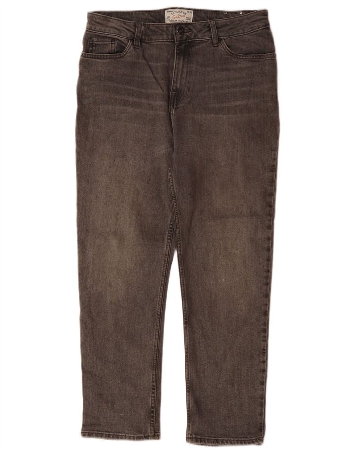 Calça jeans feminina FAT FACE Chesham Girlfriend cortada UK 10 pequena W30 L24 cinza