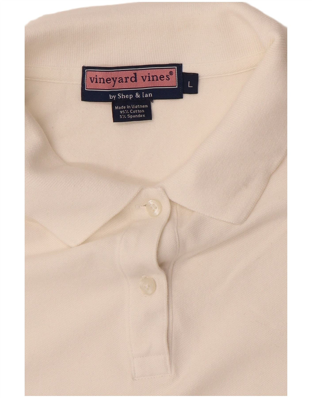 Camisa polo feminina VINEYARD VINES Reino Unido 16 grande algodão branco