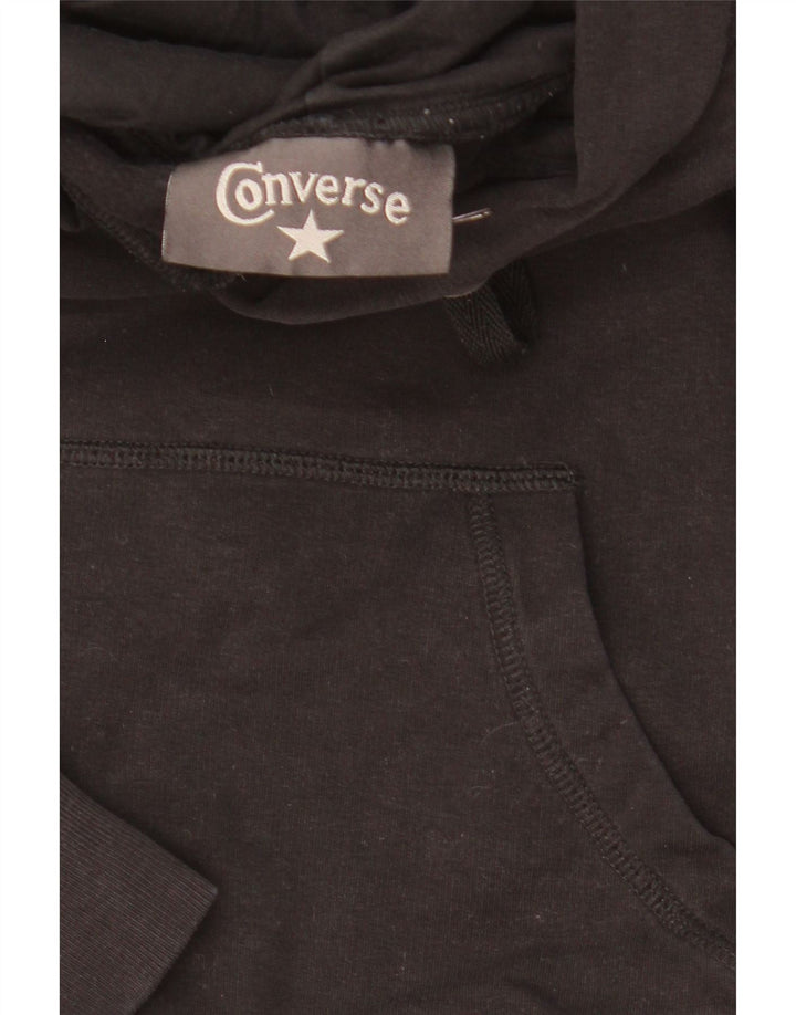 Jumper feminino com capuz gráfico CONVERSE UK 12 algodão preto médio