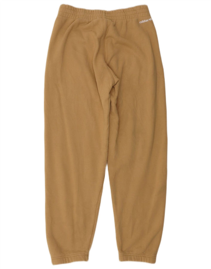 Adidas feminino gráfico agasalho calças joggers pequeno algodão bege