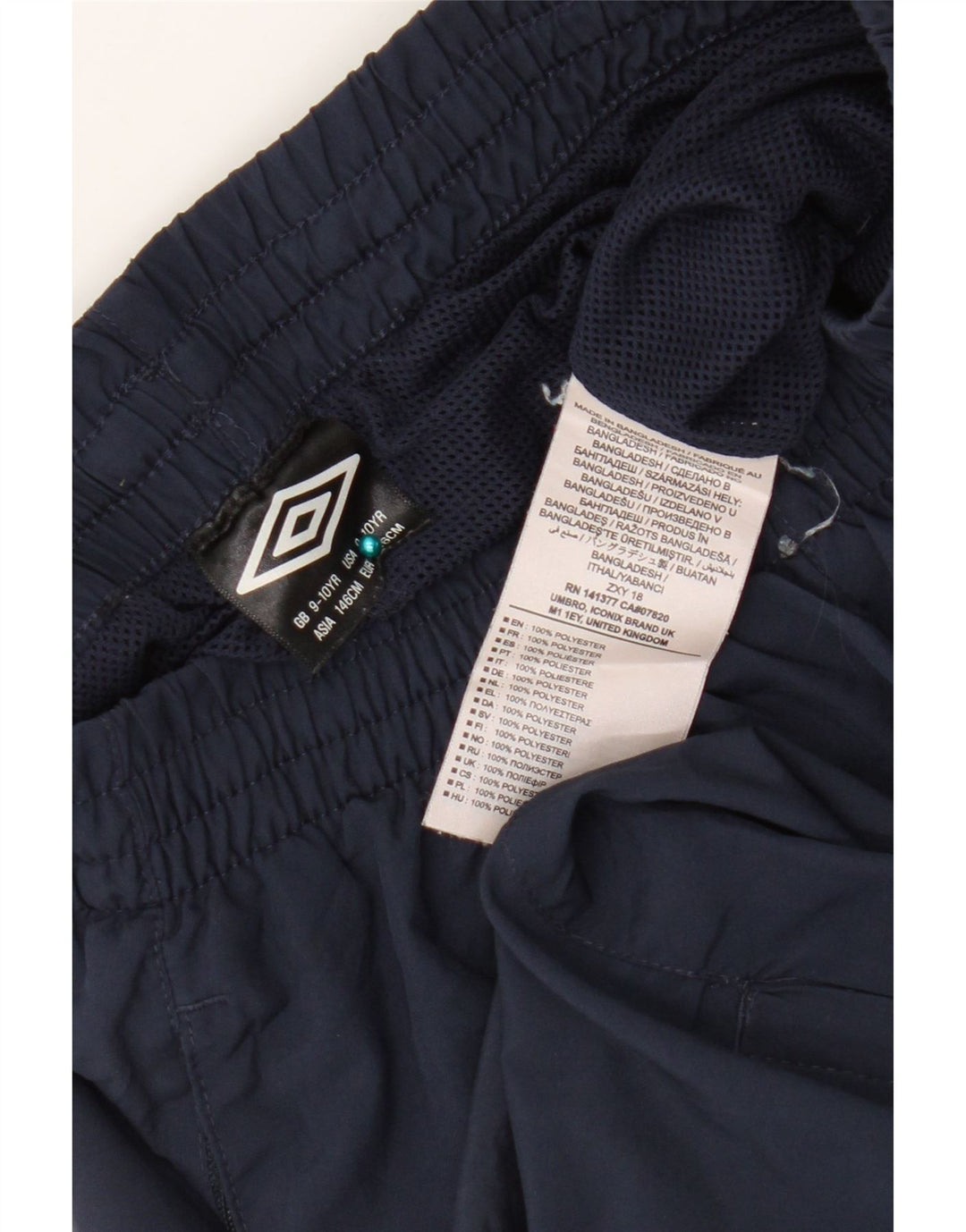 Calça de treino Umbro Meninos Joggers 9-10 Anos Azul Marinho Poliéster
