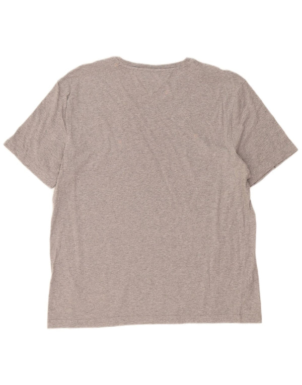 Camiseta masculina Tommy Hilfiger Top XL algodão cinza