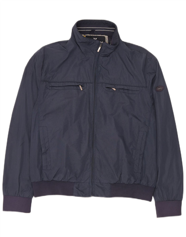 Jaqueta bomber masculina Wampum UK 40 grande poliéster azul marinho