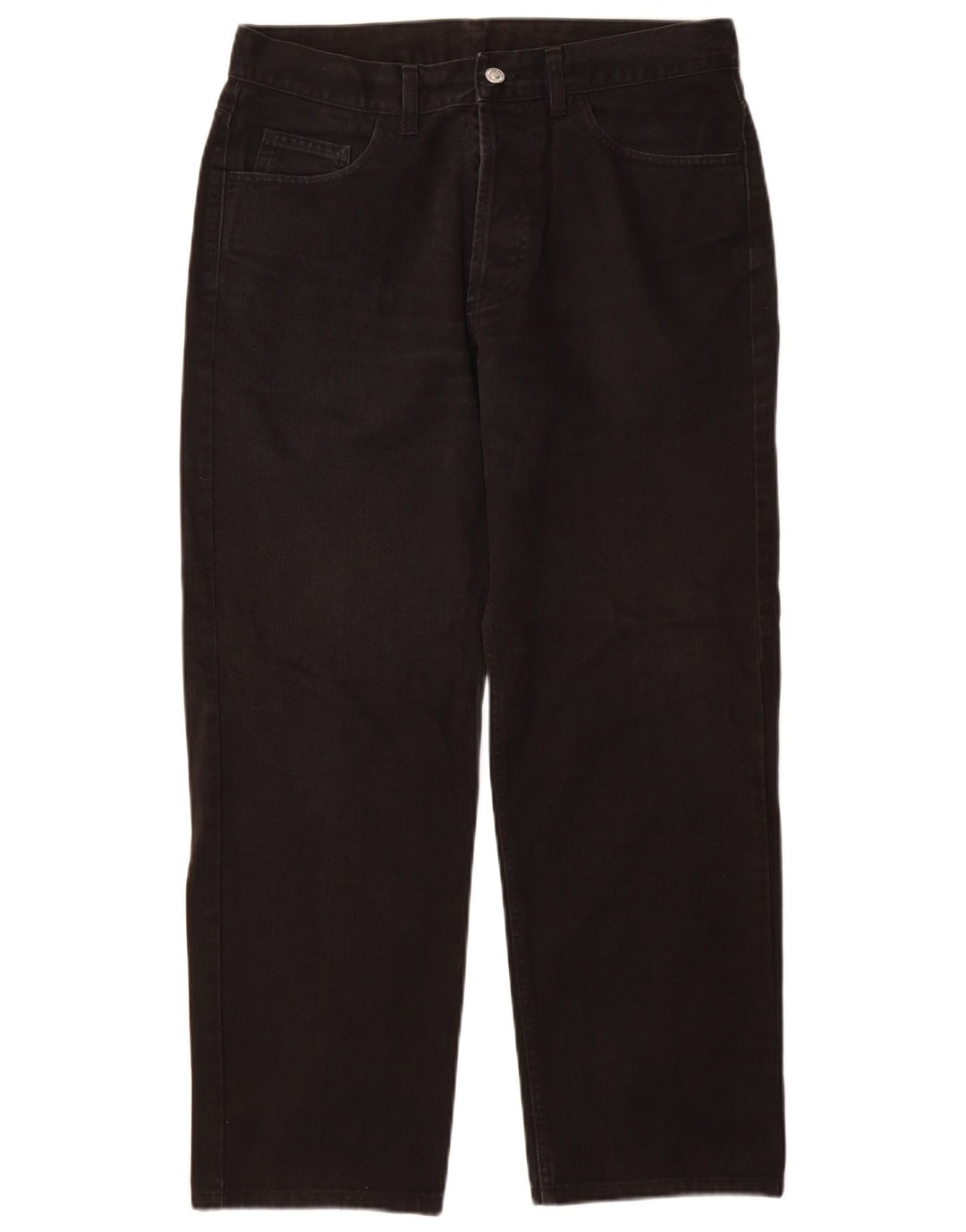 Calça jeans reta masculina BENETTON W34 L29 algodão preto